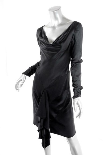 Valentino black silk satin - valentino,