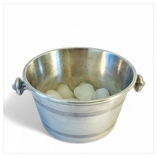 Seau À Glace Vintage Fratelli BROGGI Milano Métal Argenté Années 60