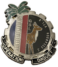 INSIGNE MILITAIRE OPEX / TRAIN : " G.S.L. 2°ESCADRON VTL/R OPS DAGUET " DELSART
