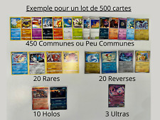 lot de 500 cartes pokemon neuves françaises sans doubles dont rare et holo
