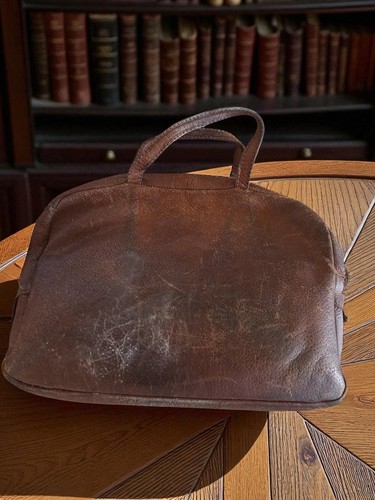 Sacoche ancienne cuir marron