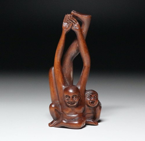 Ancien netsuke japonais jambes - netsuke,