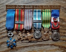 Groupe miniatures Médailles Coloniale Indochine Engagé Volontaire ONM ORIGINAL