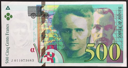 Billet france 500 francs - france,