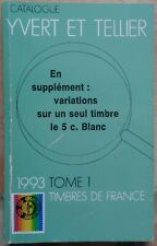 Catalogue Yvert et Tellier, tome 1, France, 1993