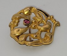 Ancien Bijou Broche Rosace