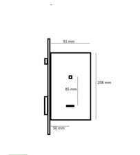 Serrure Fiam Infilare Double Carte Art. 220.00.50 - 3 Clés + Frontale Laiton