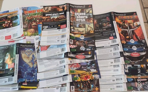 Lot jaquettes de jeux - jaquettes,
