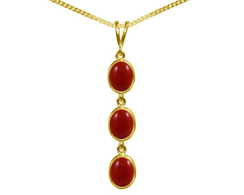 9ct jaune naturel corail - or,