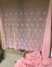 Tissu vintage tulle brodé