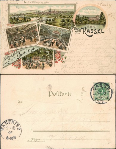 Postcard litho kassel - postcard,