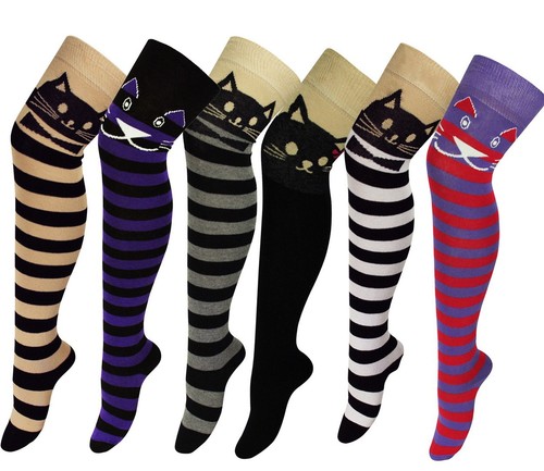 Chaussettes rayées dessus - rayées,