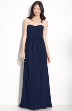 NEW JENNY YOO 'Aidan' Convertible STRAPLESS DRESS GOWN SIZE 8 $285 NAVY BLUE