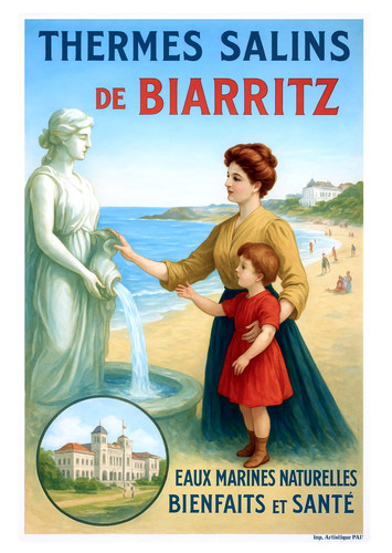 Affiche poster biarritz - ,