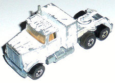 HOT WHEELS FRANCE Camion WHITE STEERING RIGS 1/90 Model Blackwall Truck VINTAGE