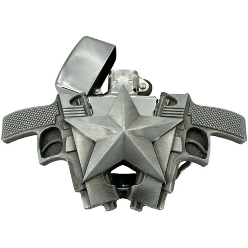 Two guns and star - and,