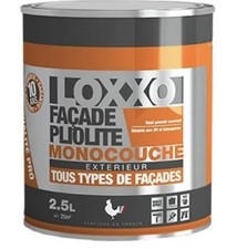Peinture monocouche façade pliolite blanc mat 2.5L 25m2 10 ans LOXXO