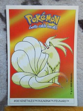 FEUNARD / NINETALES #38 - DUNKIN BOOMER 2000 - CARTE POKEMON - TRES BON ETAT