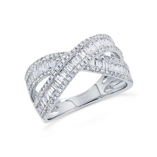 Bague croisée diamant - bague,