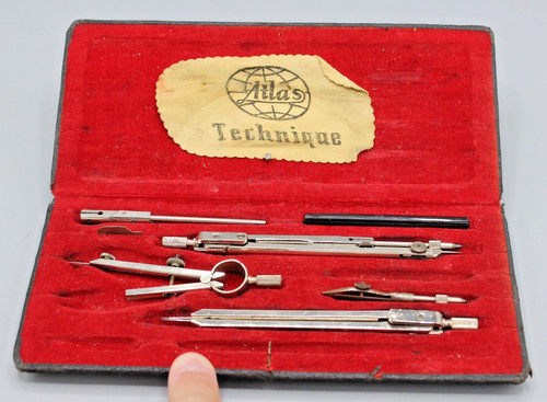 Ancienne boite compas atlas - boite,