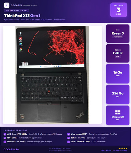 Lenovo thinkpad x13 - thinkpad, amd