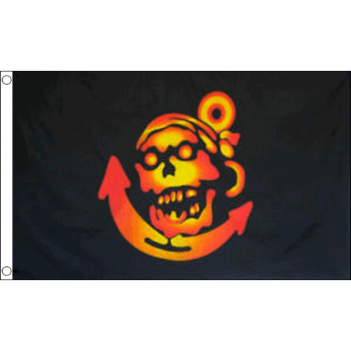 Drapeau pirate ancre 150x90cm - pirate,
