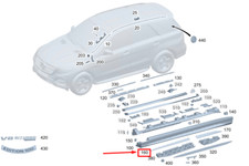 Barre de seuil de porte avant gauche MB GLS X167 A1676980001 NEUF ORIGINE