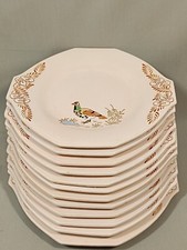 12 Assiettes Plates Longwy