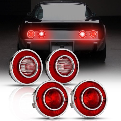 4pcs red rear - red,