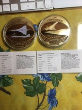 2 grosse Médaille Aéronautique Concorde Vol  Filton new york 26/11 et 31/05 2013