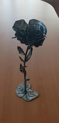 Rose éternelle fer forgé - rose,