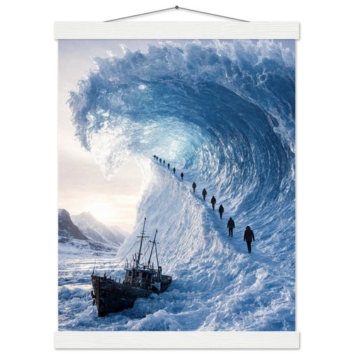 Affiche vague glace fig - affiche, de