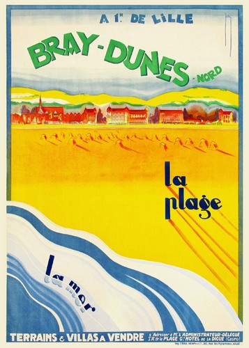 Bray dunes plage rage poster - bray,
