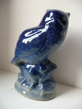 CHOUETTE OISEAU FIGURINE EN FAÏENCE ASPECT GRES  COLLECTION VITRINE - NEUF