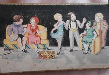 Boîte bonbons Art Déco années 20 / 30 - Enfants costume de soirée - illustrateur