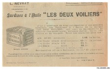 FAC-BFP1-0282-FACTURE - SARDINES A L'HUILE LES DEUX VOILIERS - L NEYRAT - BORD