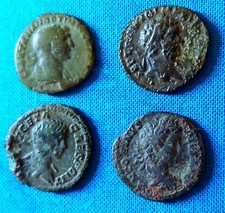 LOT DE 4 MONNAIES DENIERS ROMAINS, DU LIMES MAGNIFIQUES,RARE