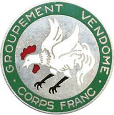 F.F.I, Groupement VENDOME, Corps Franc, émail, matriculé CF, Beraudy (4298)