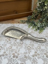Ancien Ramasse Miette Pelle de Table en Métal Argenté avec Poinçon D'orfèvrerie