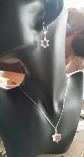 Parure pendentif boucles - parure,