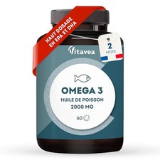 Omega 3 Huile de Poissons Sauvages 2 000mg - Haute concentration en EPA (1 00...