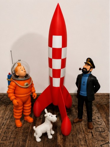 Fusée tintin rouge blanc - fusée,