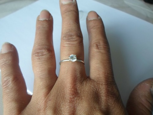 Bague argent massif - en,