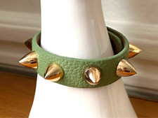 BRACELET Vert Olive Clou doré