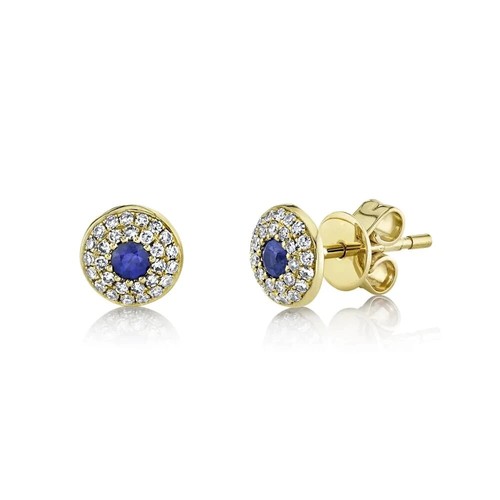 14k jaune saphir boucles - 14k, or