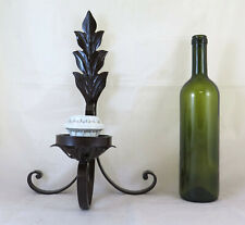 Ancienne Lampe De Table En Fer Forgé Abat Jour De Bureau Fait Main CH7