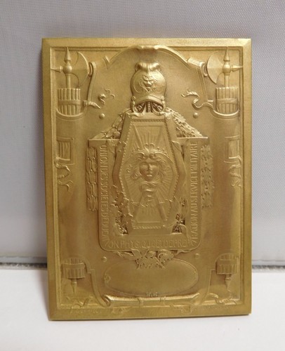 Rare plaque medaille - , signée