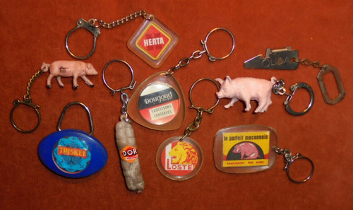 Porte clés lot cochon - x,