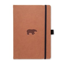 Dingbats - Wildlife Plain Medium Notebook, Brown Bear, A5 - Hardcover Notebook -