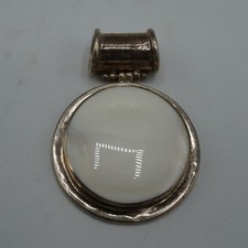 Grand Pendentif En Argent Sterling .925 En Pierre De Lune